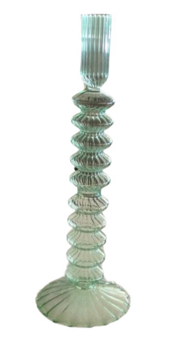 Hand Blown Glass Candleholder