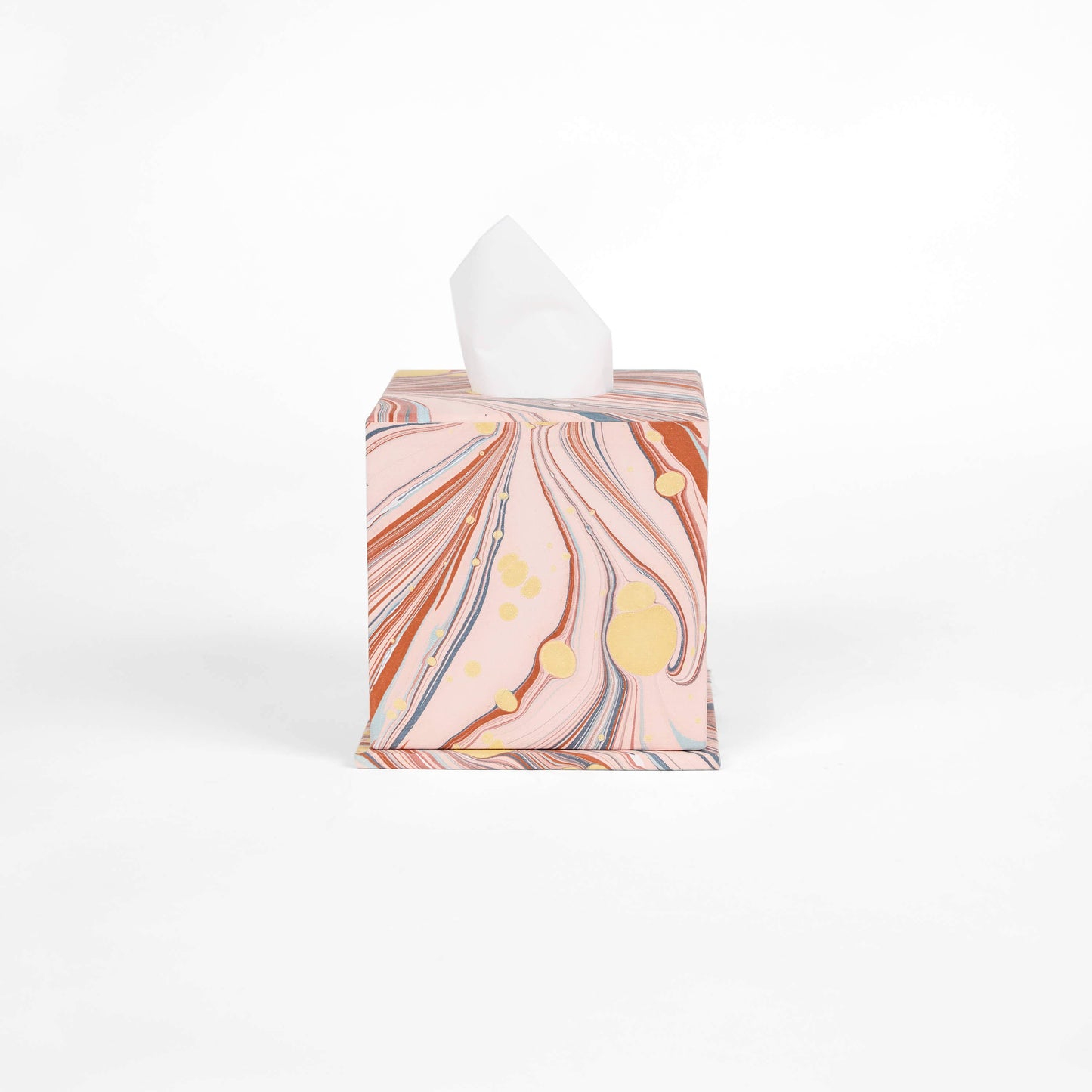 MARBLED LARGE TISSUE BOX - TWILIGHT FIRE WHIRL