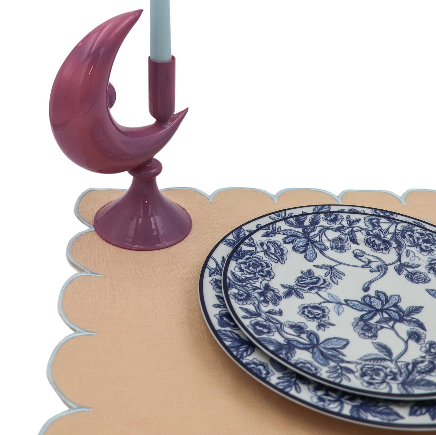 Lilac Crescent Moon Candle Holder