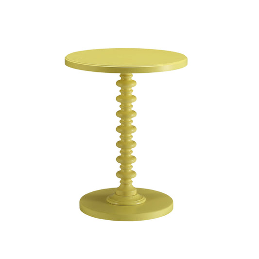 Round Accent Table Yellow