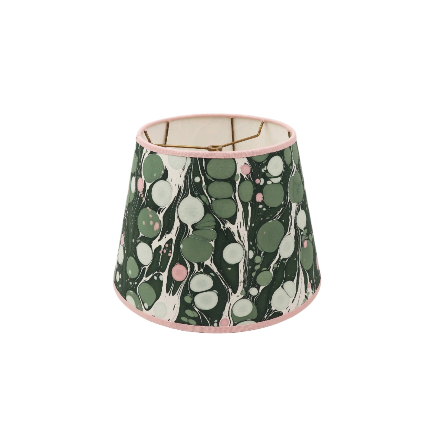 Hand Marbled Lampshade Large Pebble Green