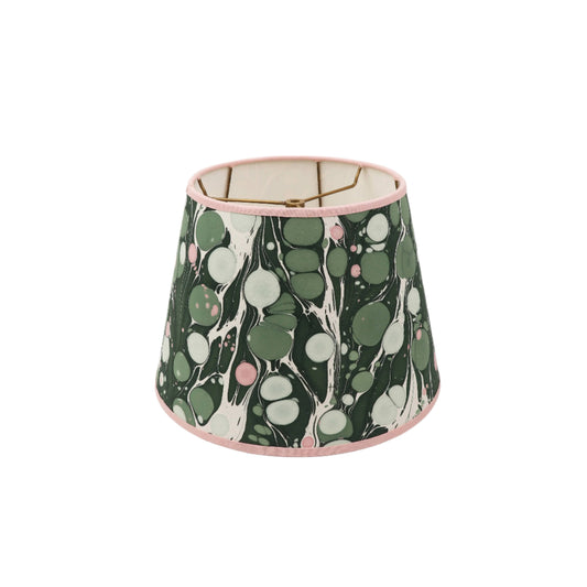 Hand Marbled Lampshade Large Pebble Green