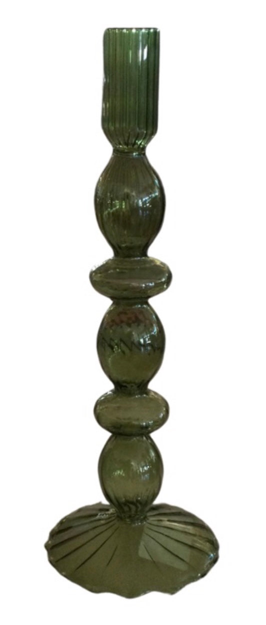 Hand Blown Glass Candleholder