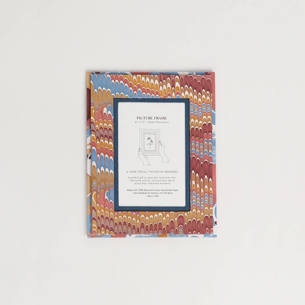 MARBLED TABLE TOP PICTURE FRAME: Desert Mountain