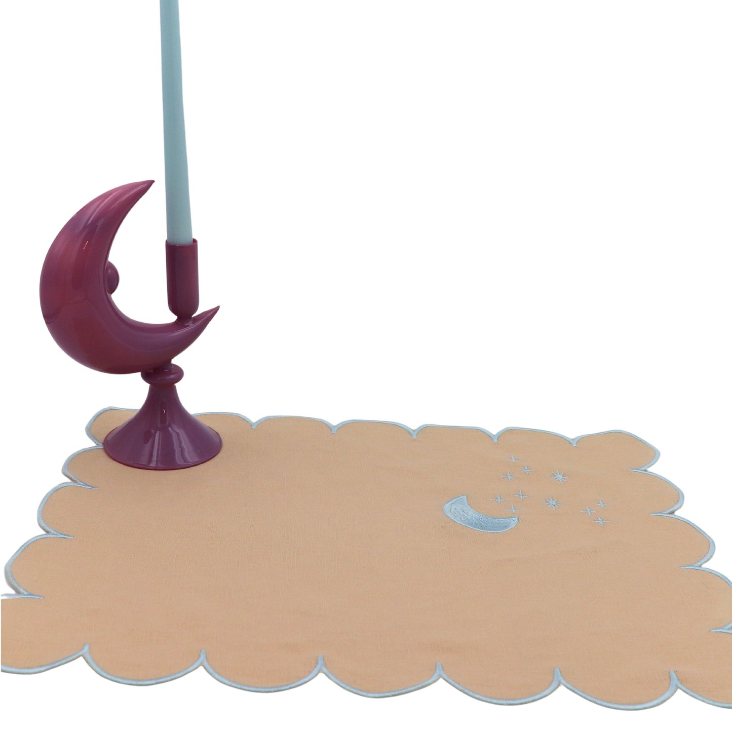 Lilac Crescent Moon Candle Holder