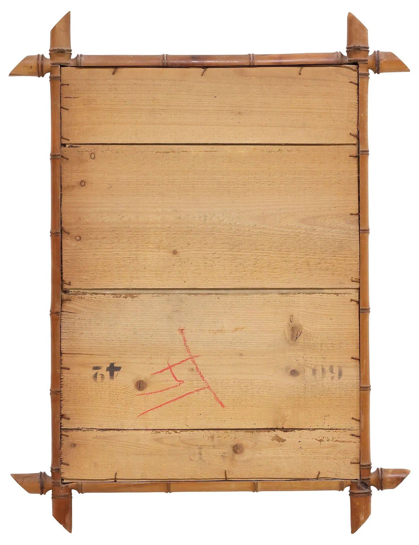French Faux Bamboo Mirror - 44" x 33"