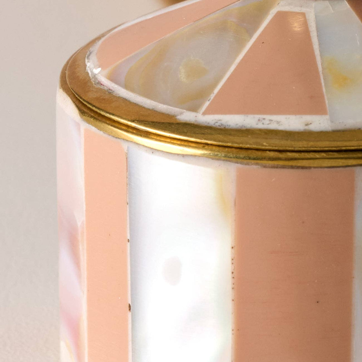 Peach Mother of Pearl Circus Tent Box