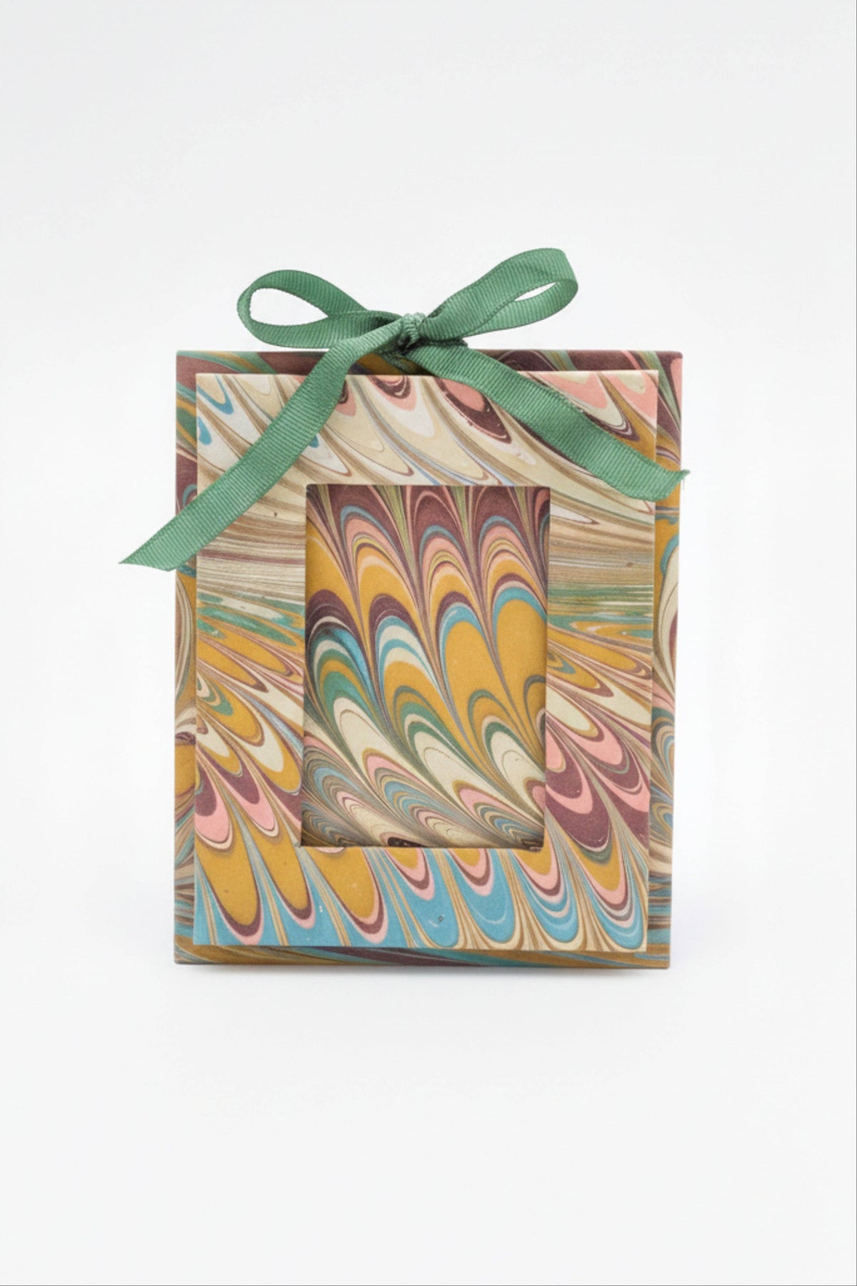 Flatiron Feathers Mini Marbled Picture Frame Ornament