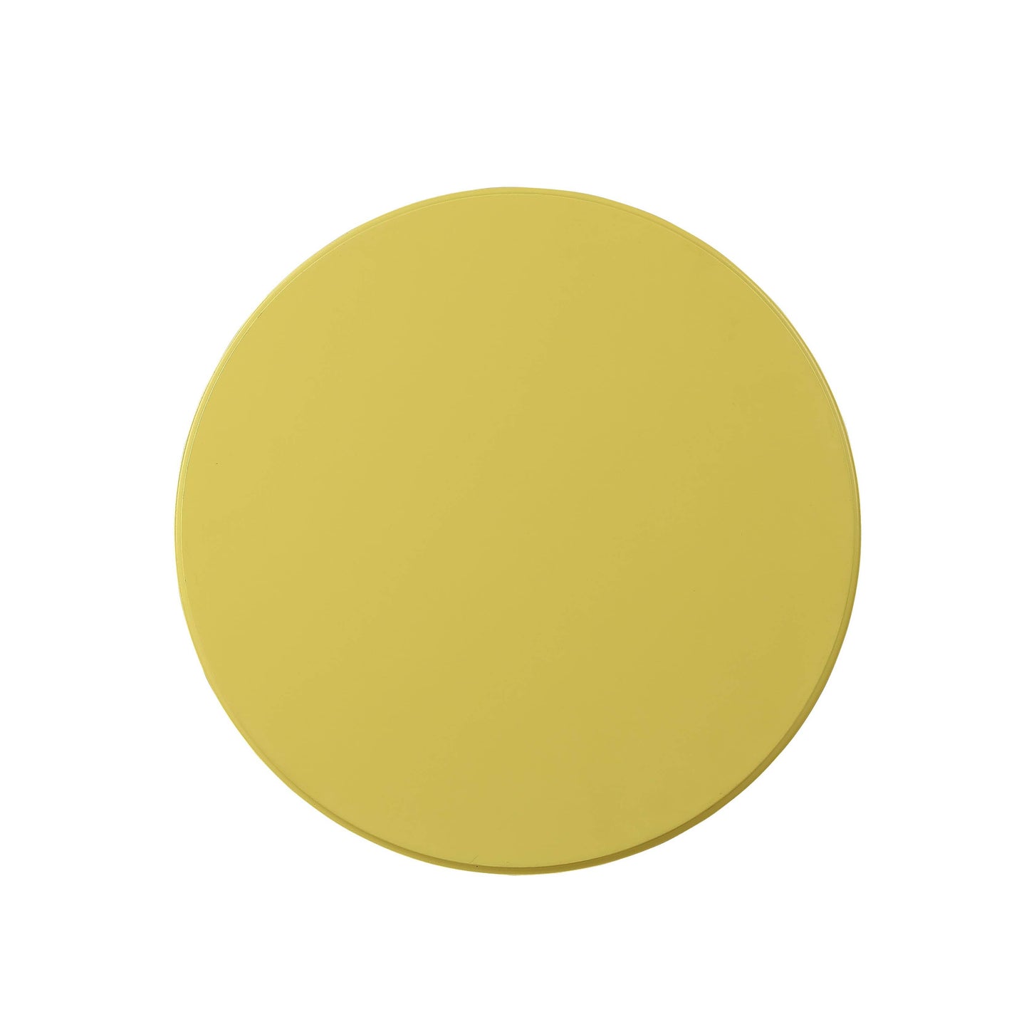 Round Accent Table Yellow
