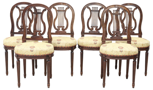 Antique Louis XVI Mahogany Chair - 6 available