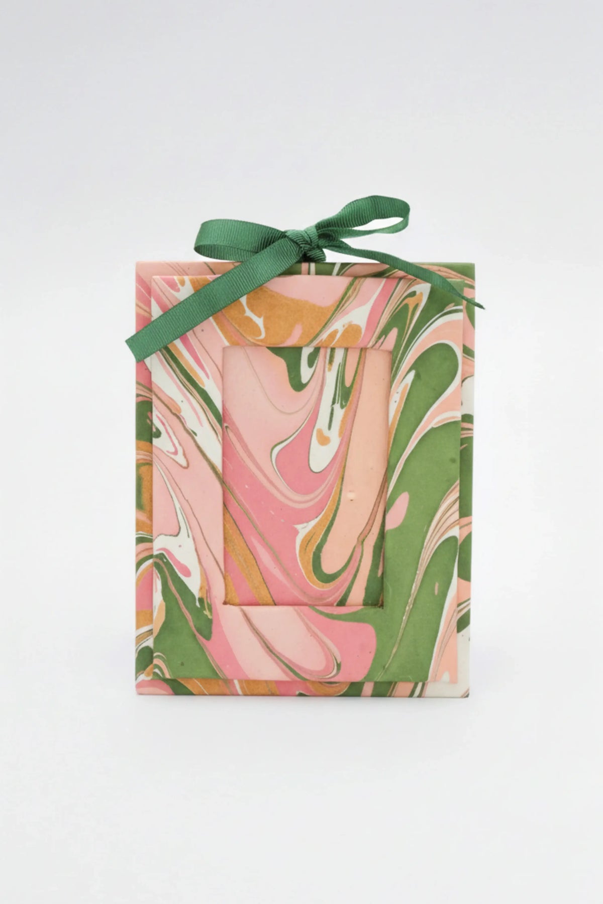 Peony Bloom Mini Marbled Picture Frame Ornament