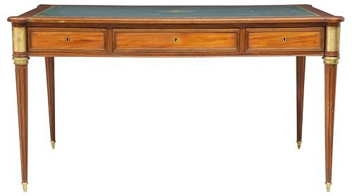 French Leather Top Mahogany Writing Desk