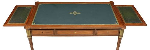 French Leather Top Mahogany Writing Desk