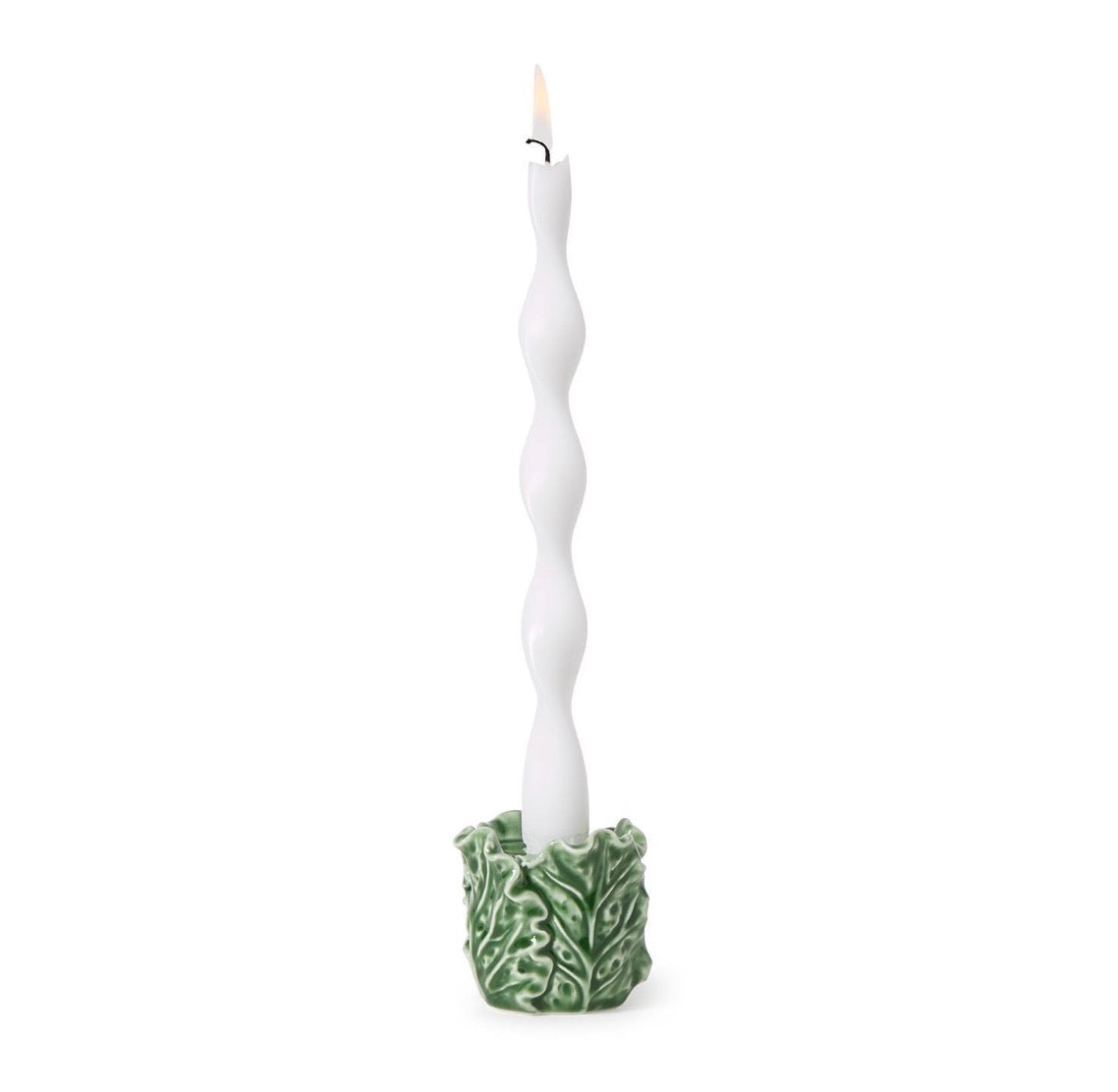 Cabbage Leaf Taper Candleholder
