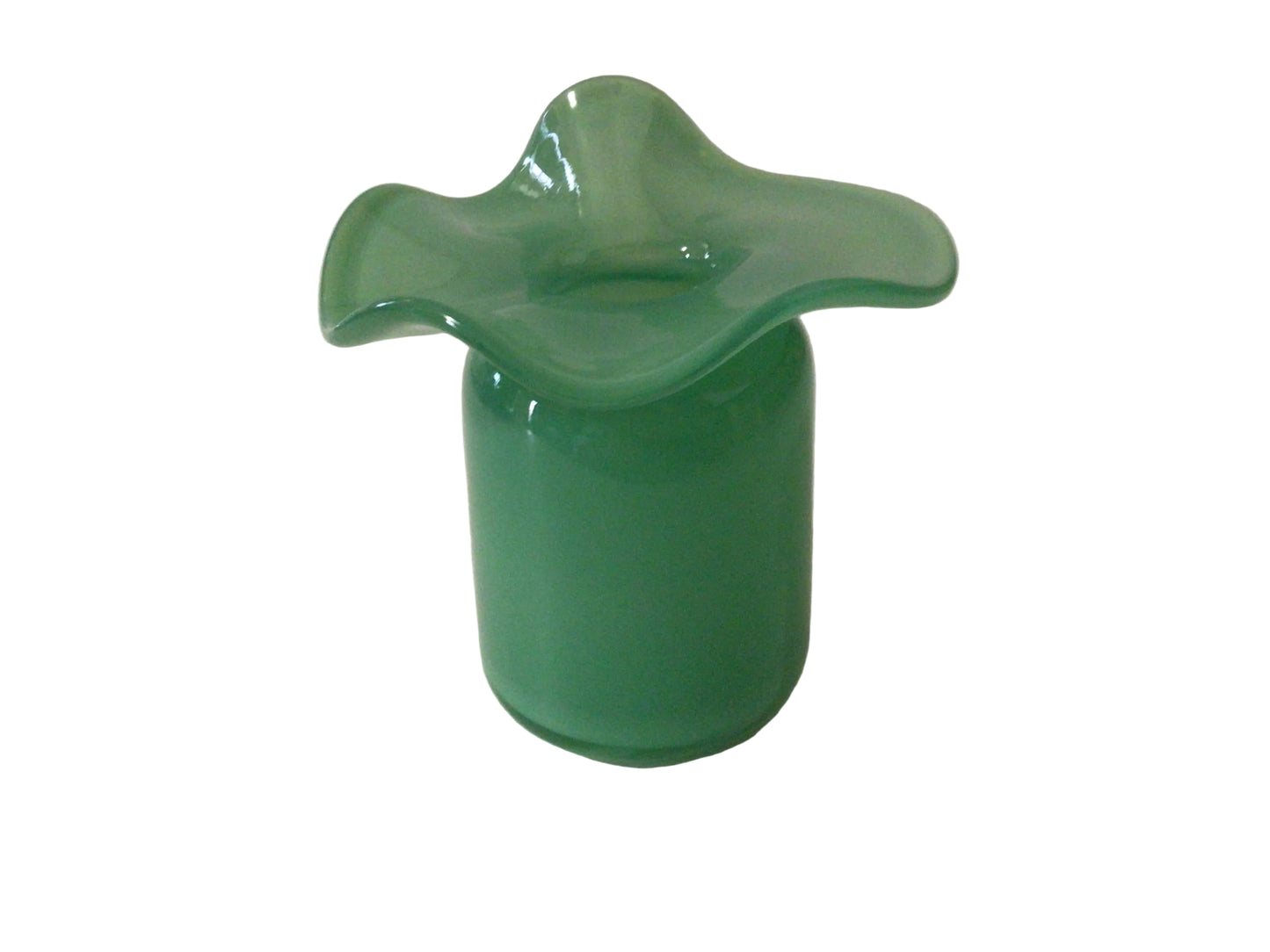 Ruffles Bud Vase: Turquoise - 5”x4”