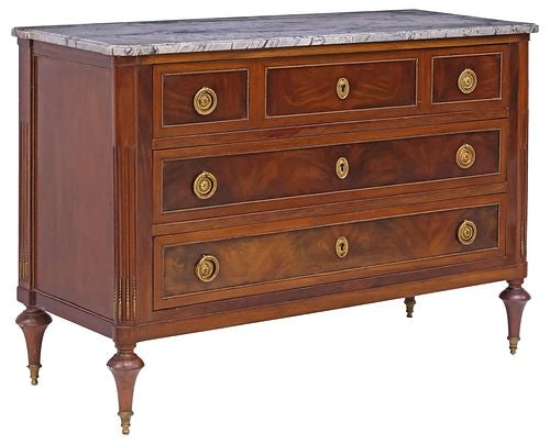 French Louis XVI Marble Top Commode