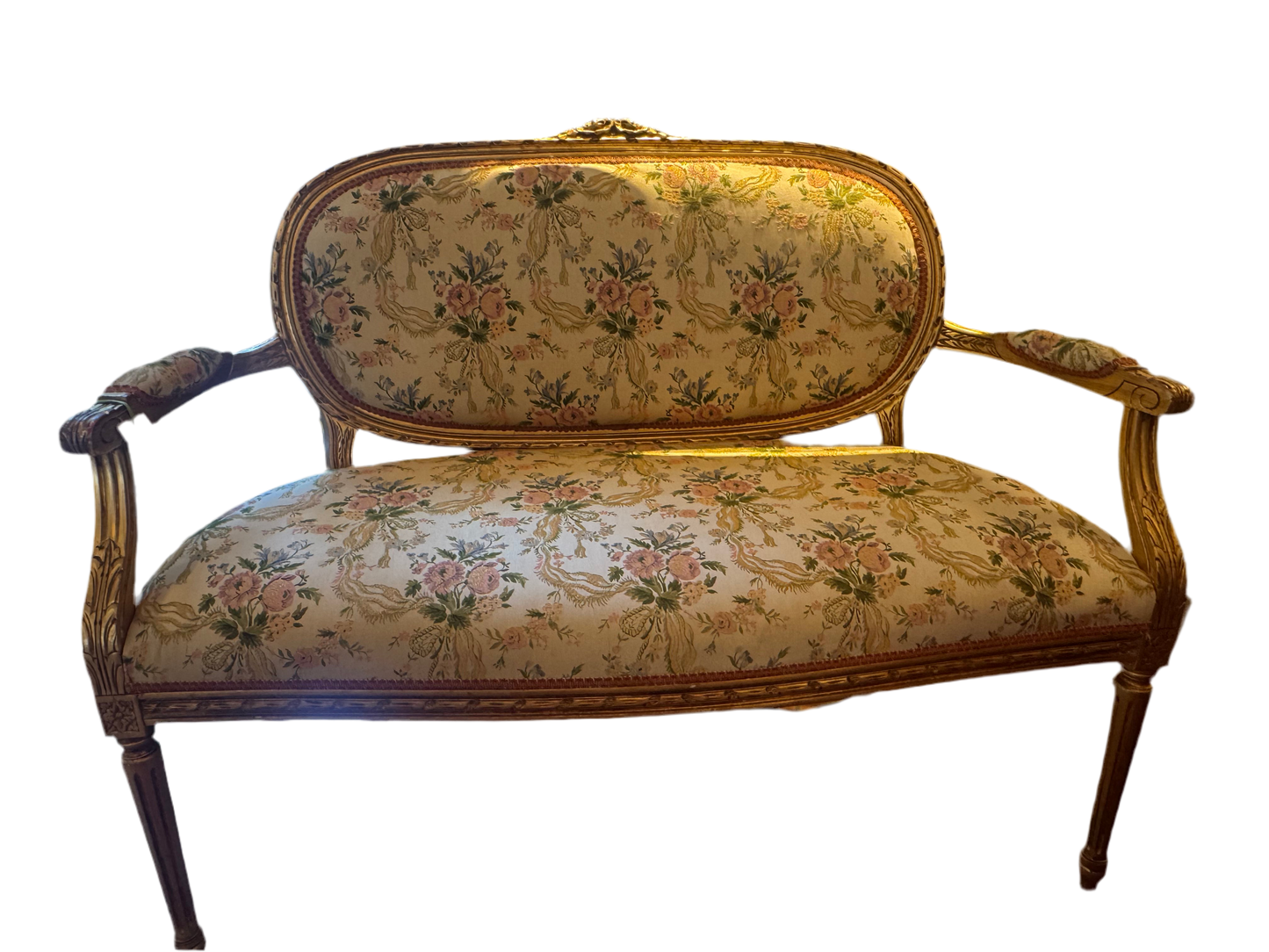 Antique Settee with Original Upholstery