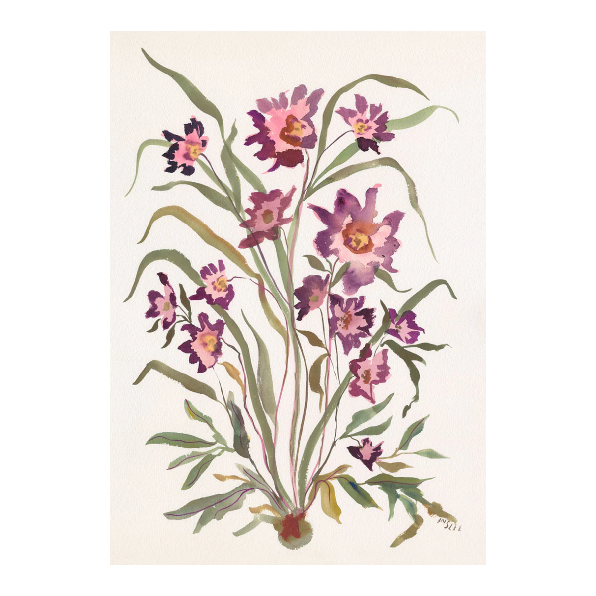 Satin Plum Botanical Print