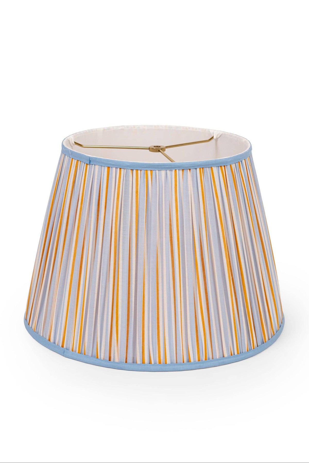 Blue + Orange Stripes Lampshade - 16"