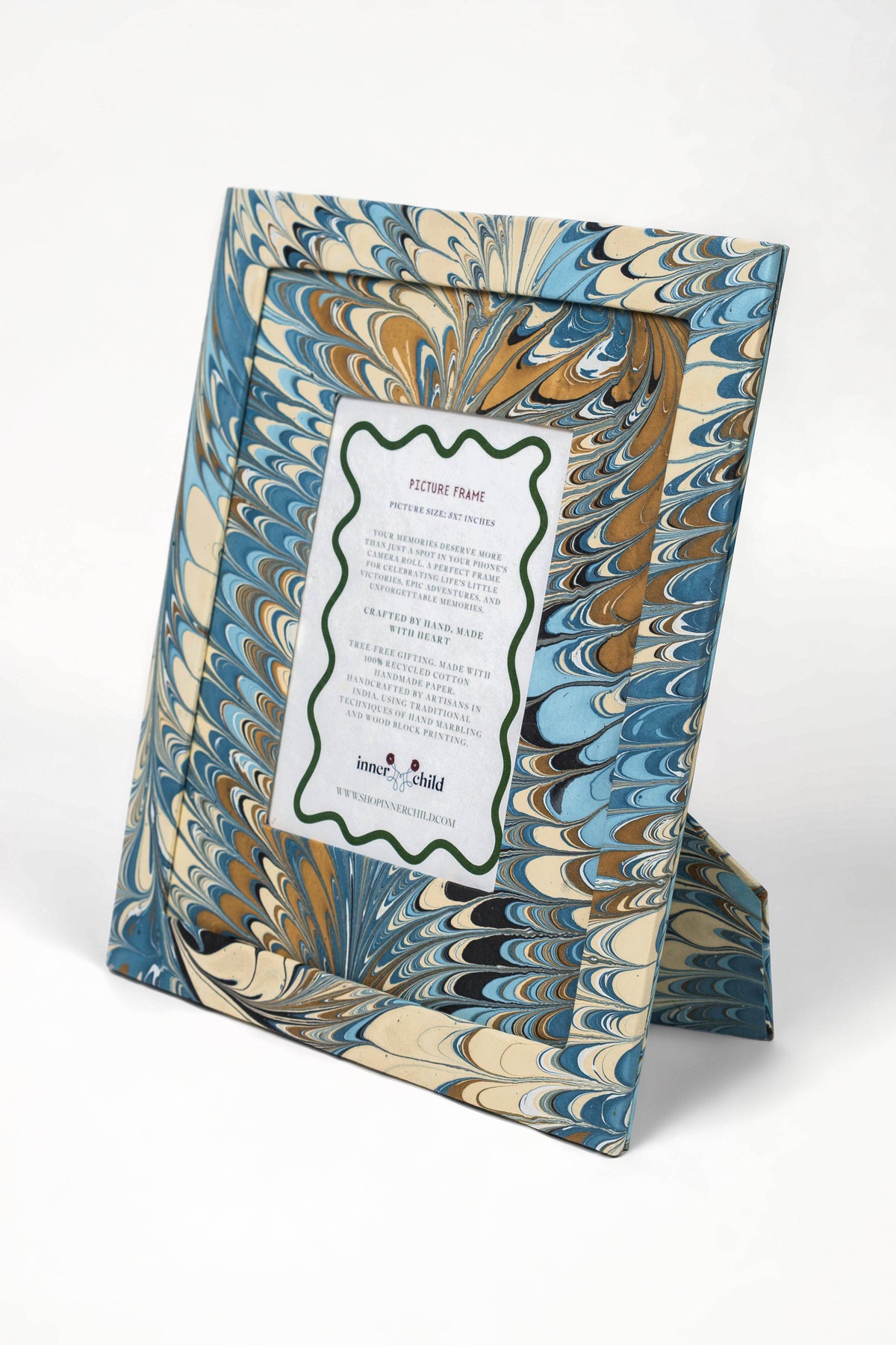 Nila Feathers Marbled Picture Frame - 5x7