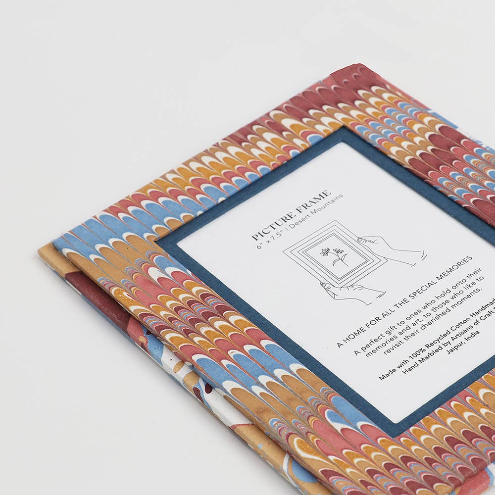 MARBLED TABLE TOP PICTURE FRAME: Desert Mountain