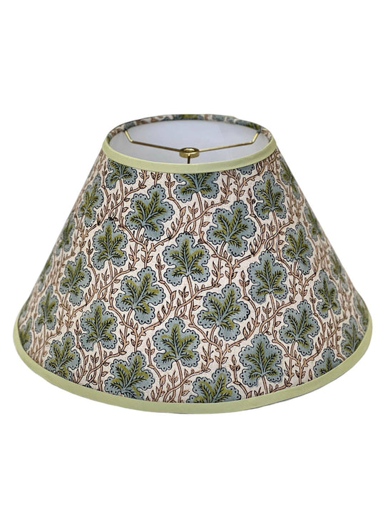 Hand Blocked Linen Empire Lampshade