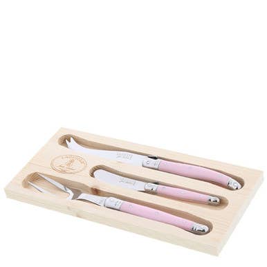 Jean Dubost 3 Pc Cheese Set Pink