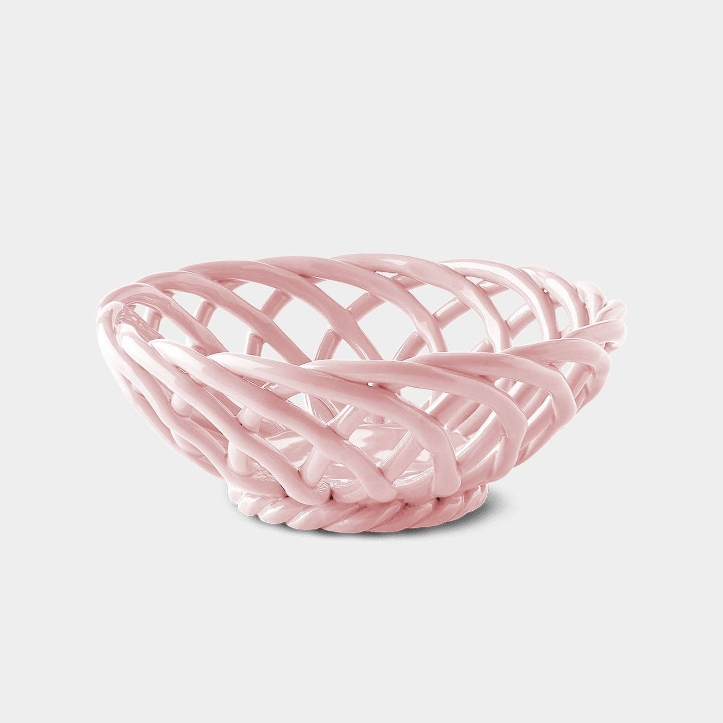 Sicilia Ceramic Basket - Small: Pink