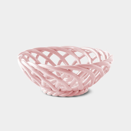 Sicilia Ceramic Basket - Small: Pink