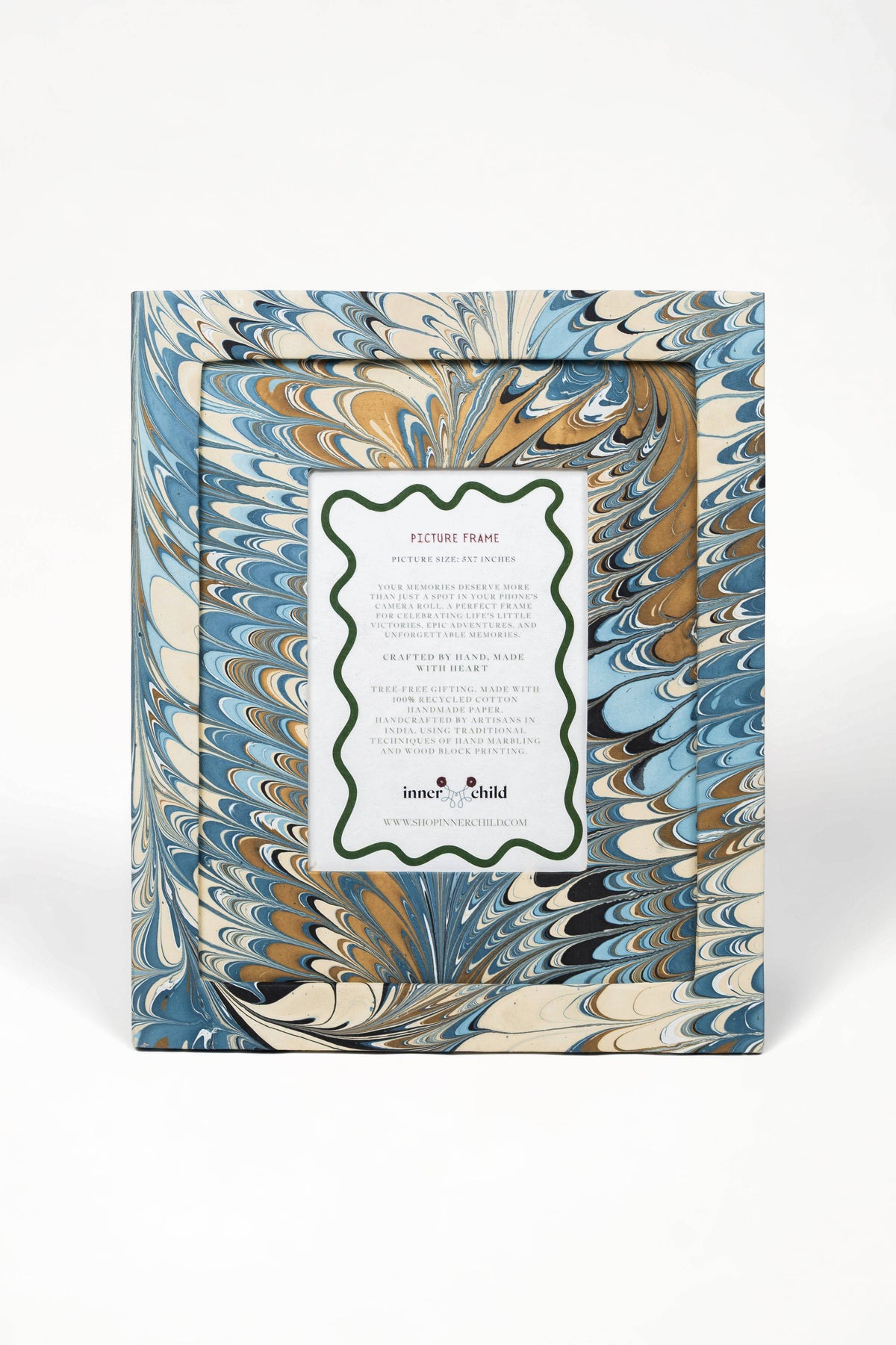 Nila Feathers Marbled Picture Frame - 5x7