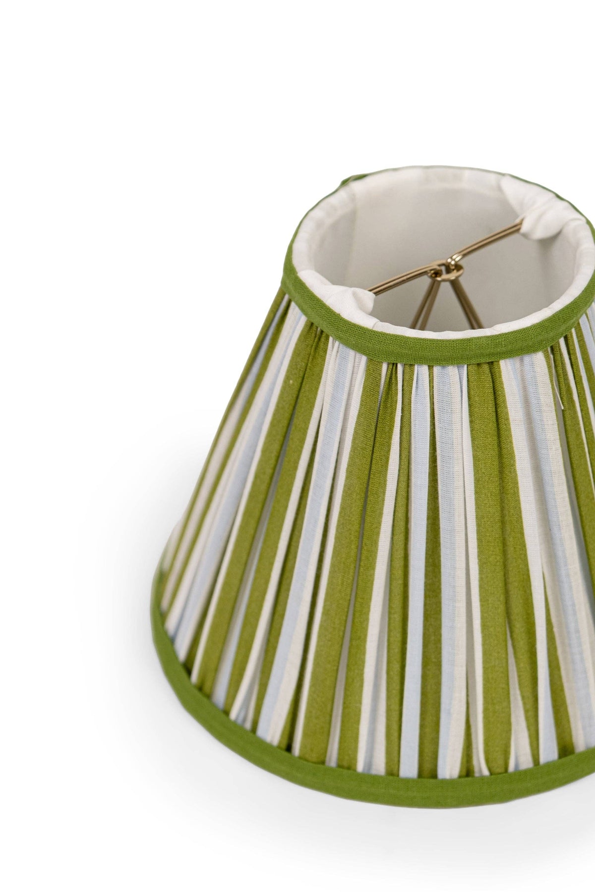 Green + White Stripes Lampshade - 6"
