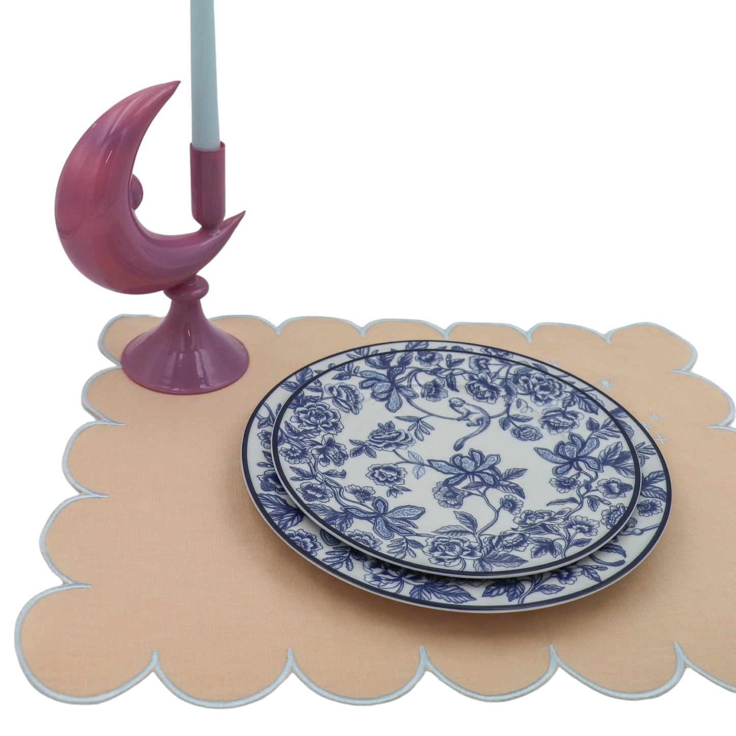 Lilac Crescent Moon Candle Holder
