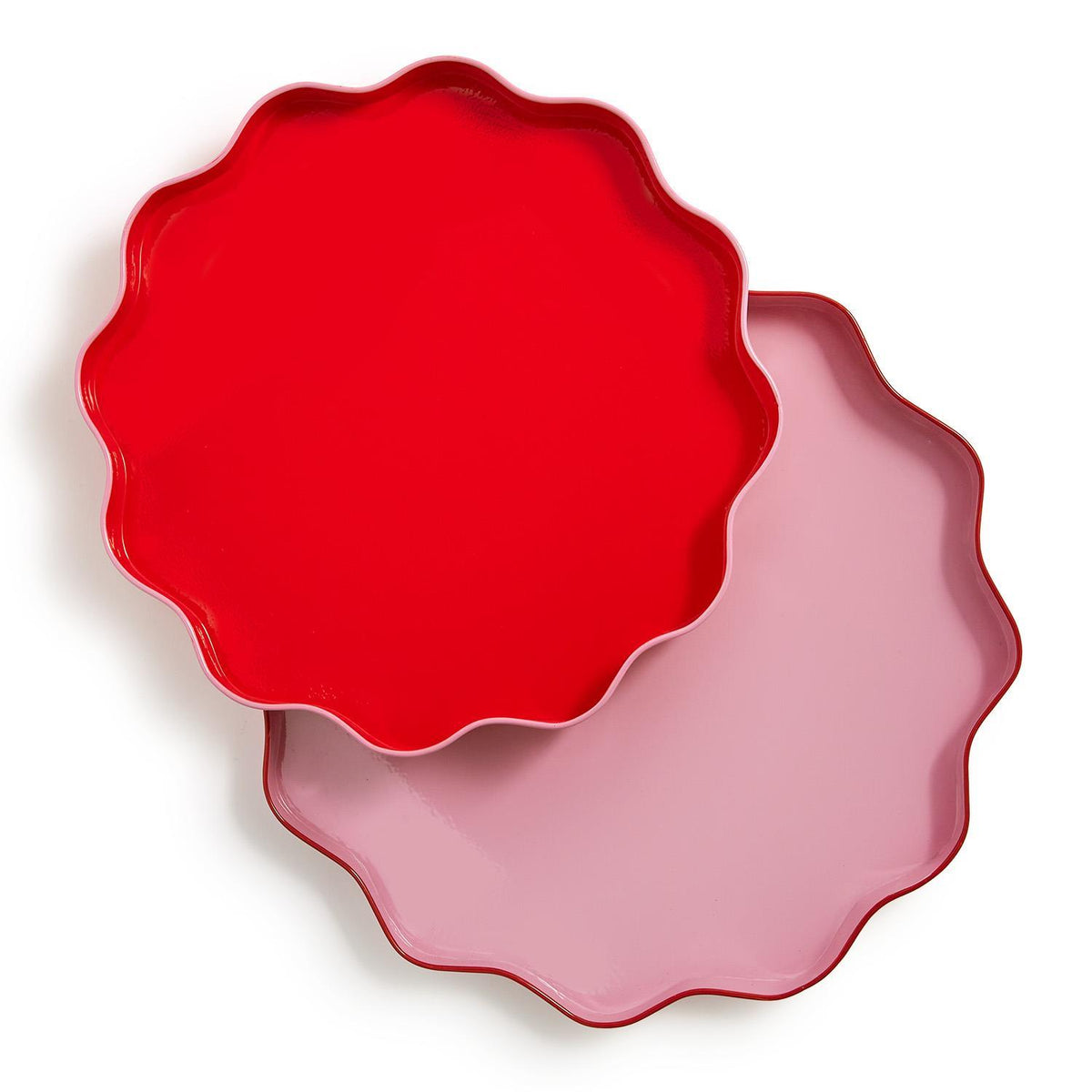 Pink Scalloped Tray