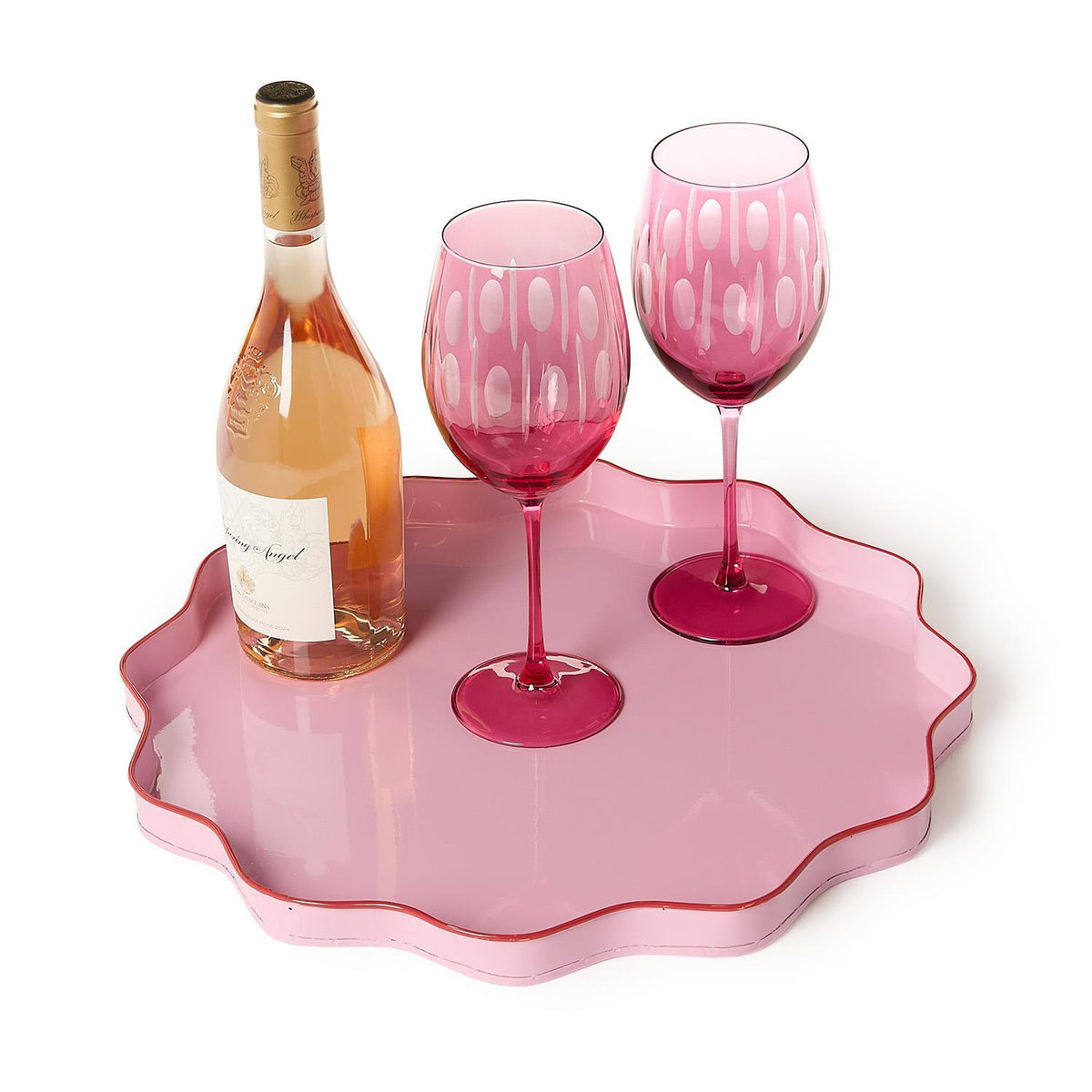 Pink Scalloped Tray