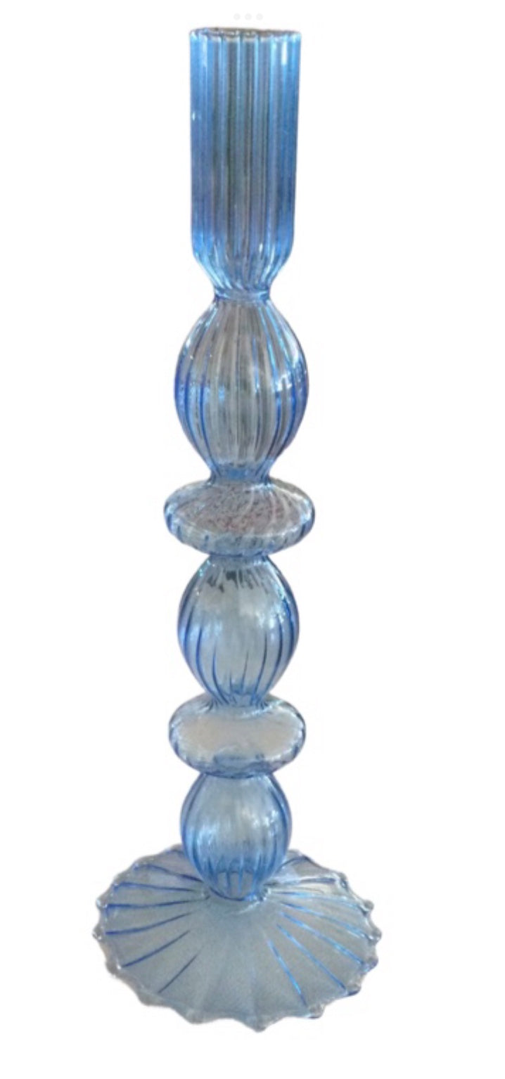 Hand Blown Glass Candleholder