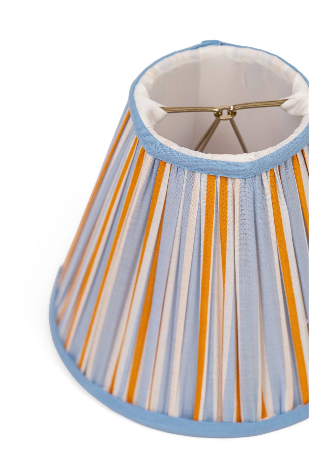Blue + Orange Stripes Lampshade - 6"