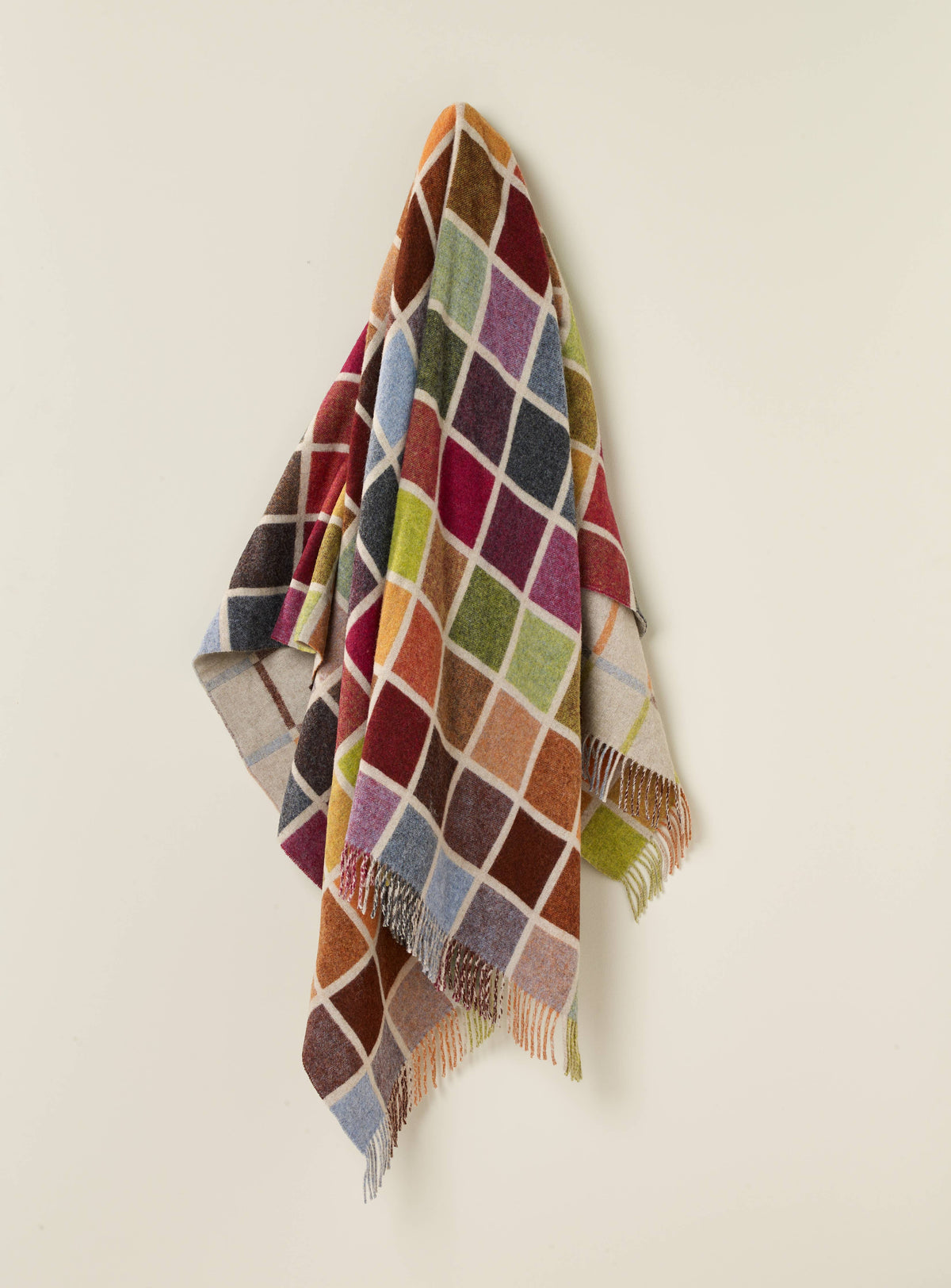 Multi-Block Merino Lambswool Throws - Made in England