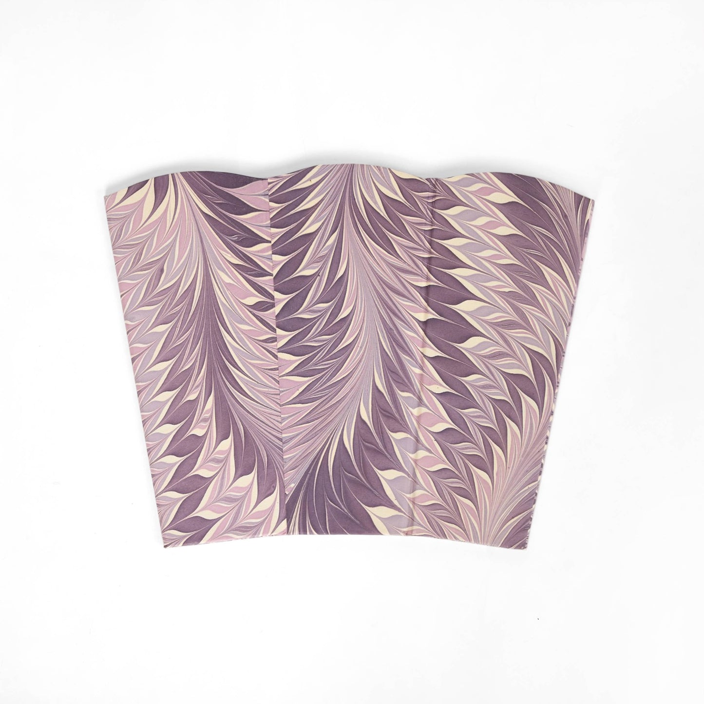 MARBLED SCALLOPED COLLAPSIBLE BASKET - FEATHER LILAC