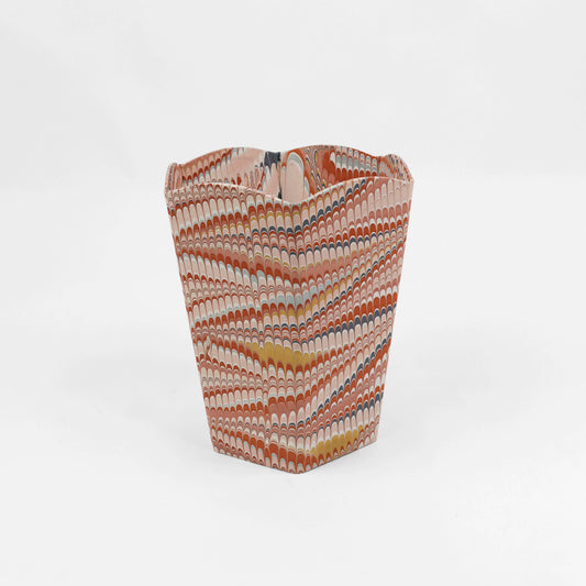 MARBLED SCALLOPED COLLAPSIBLE BASKET - TWILIGHT MOUNTAIN