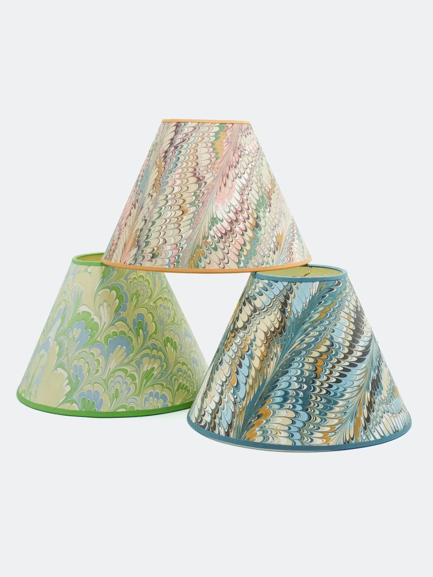 Seaglass Peacock Marbled Lampshade - 16"