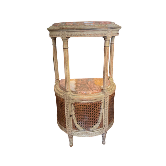 Antique French Marble Demi Lune