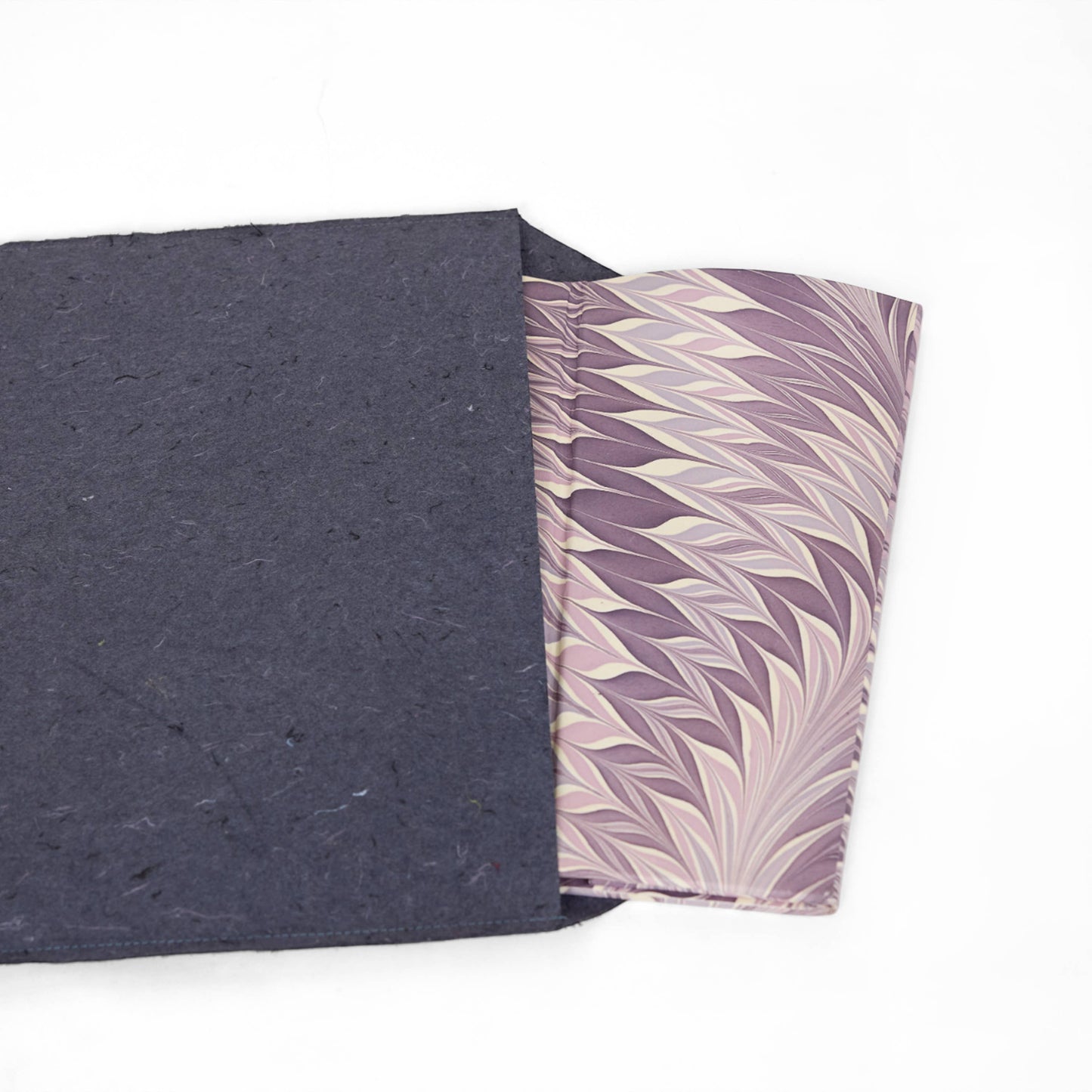 MARBLED SCALLOPED COLLAPSIBLE BASKET - FEATHER LILAC