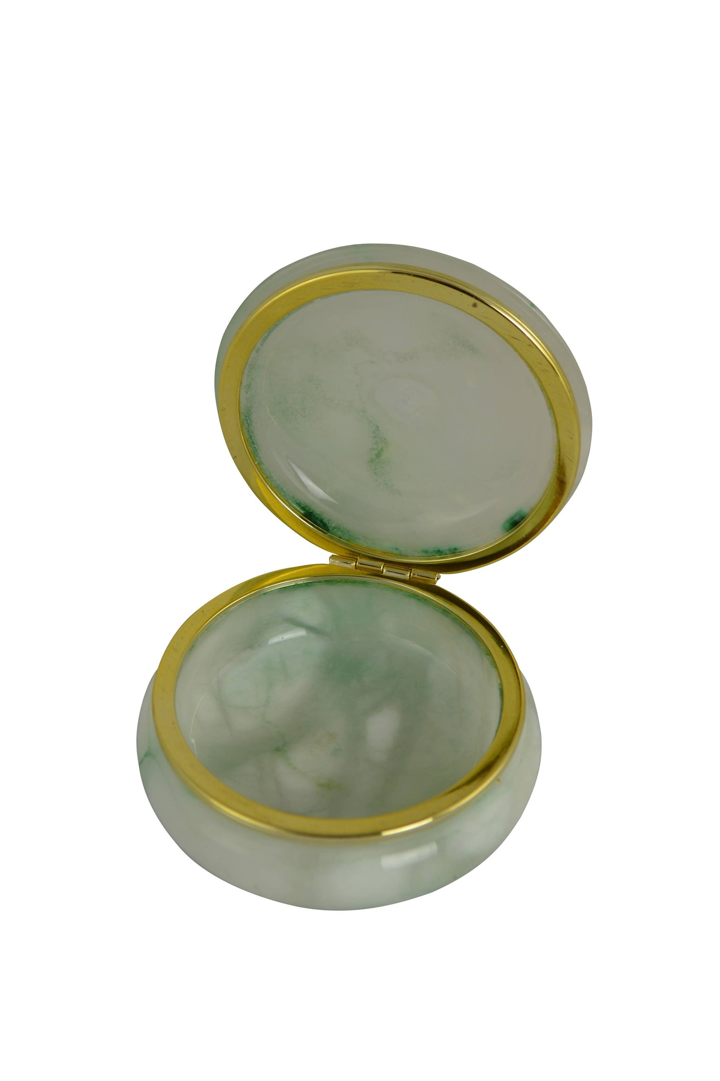 4" Green Alabaster Trinket Box