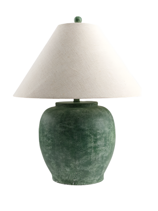 Green Forest Accent Table Lamp w/ Shade