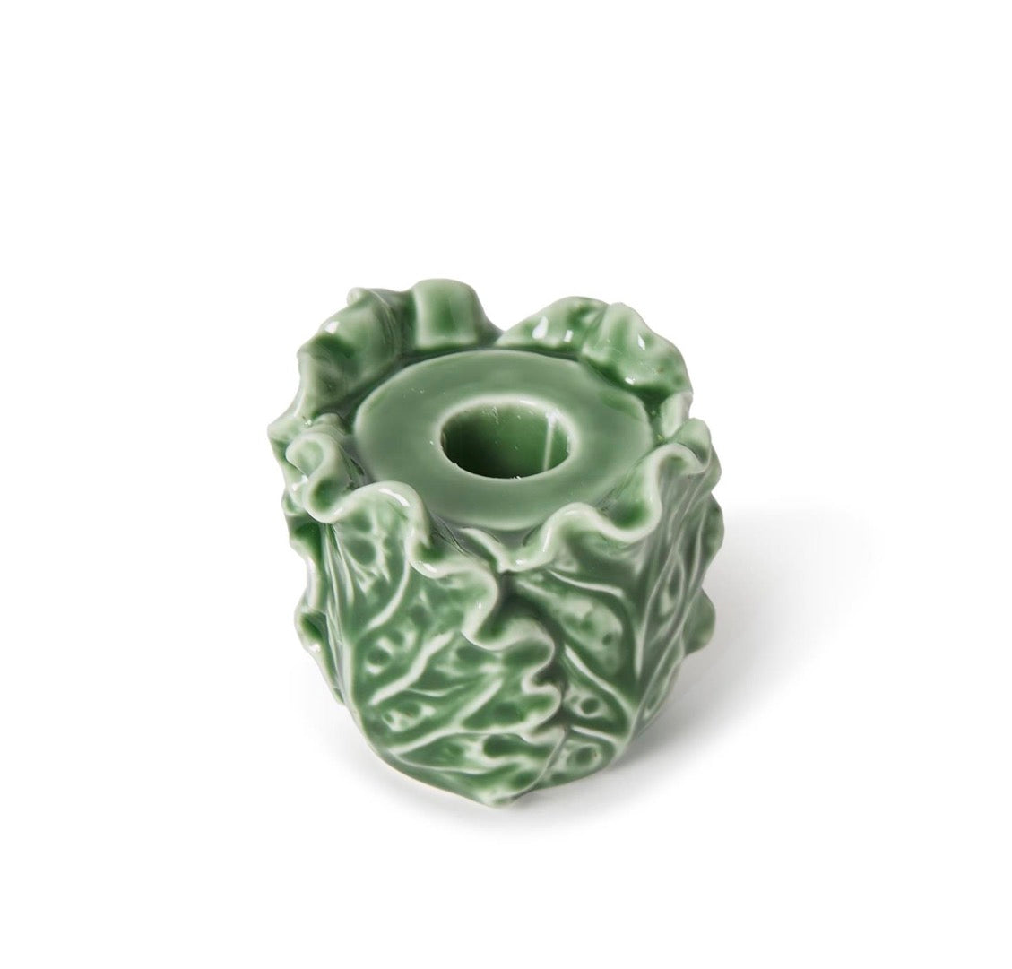 Cabbage Leaf Taper Candleholder