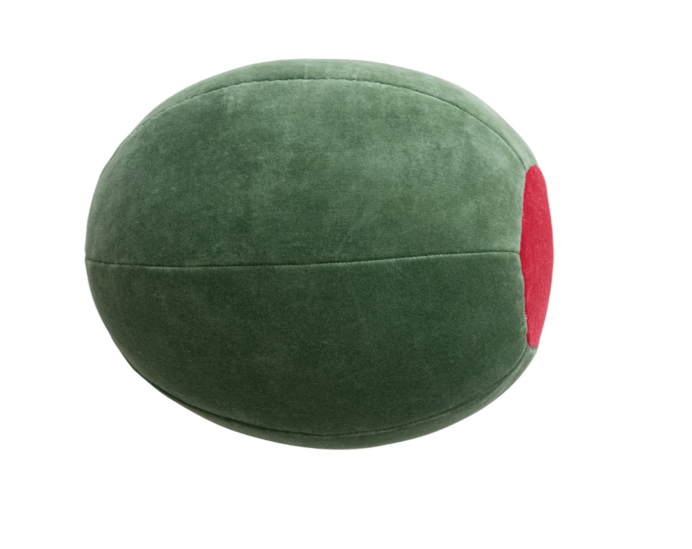 Cotton Velvet Olive Pillow