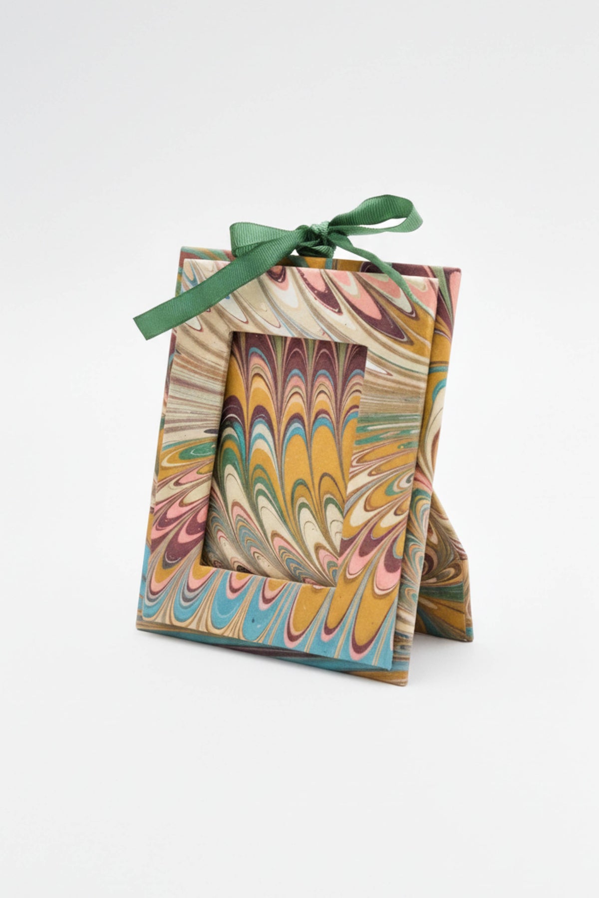 Flatiron Feathers Mini Marbled Picture Frame Ornament