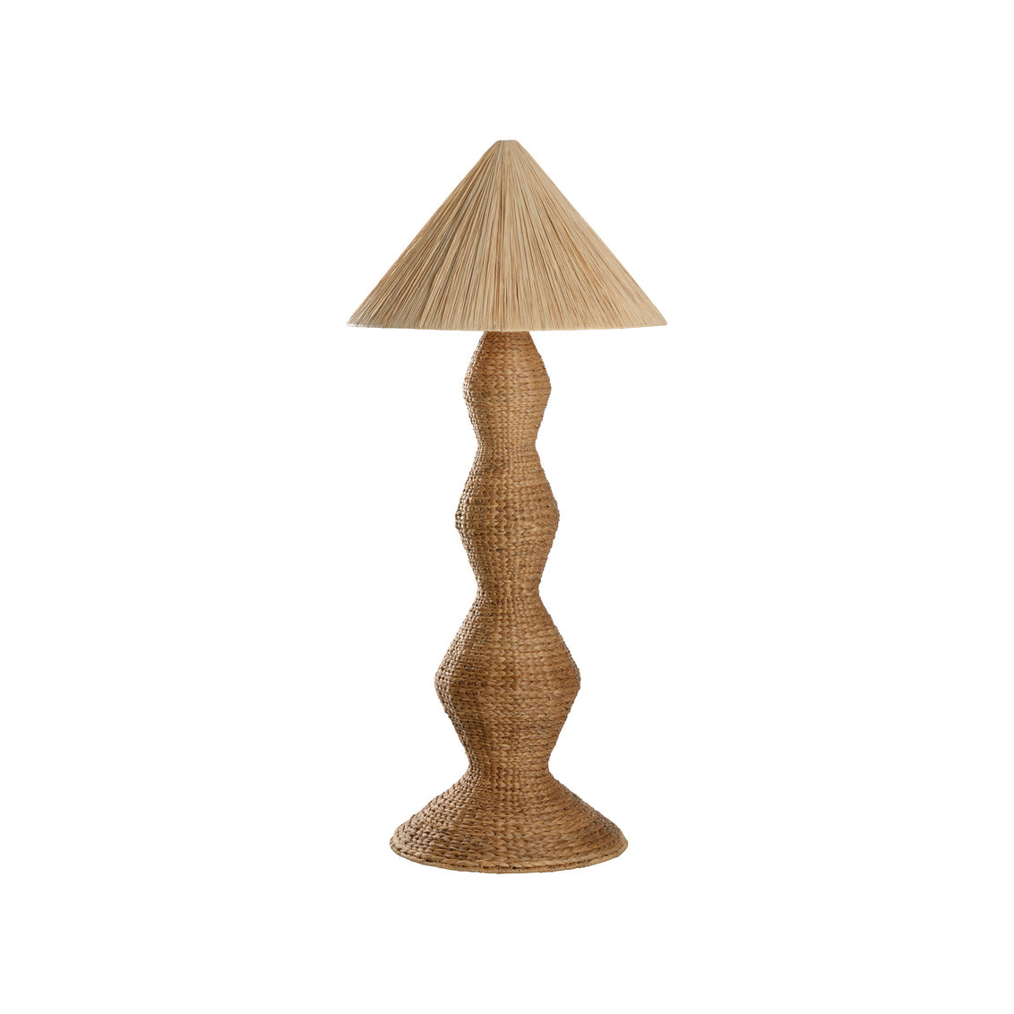 Sculptural Rattan Floor Lamp
