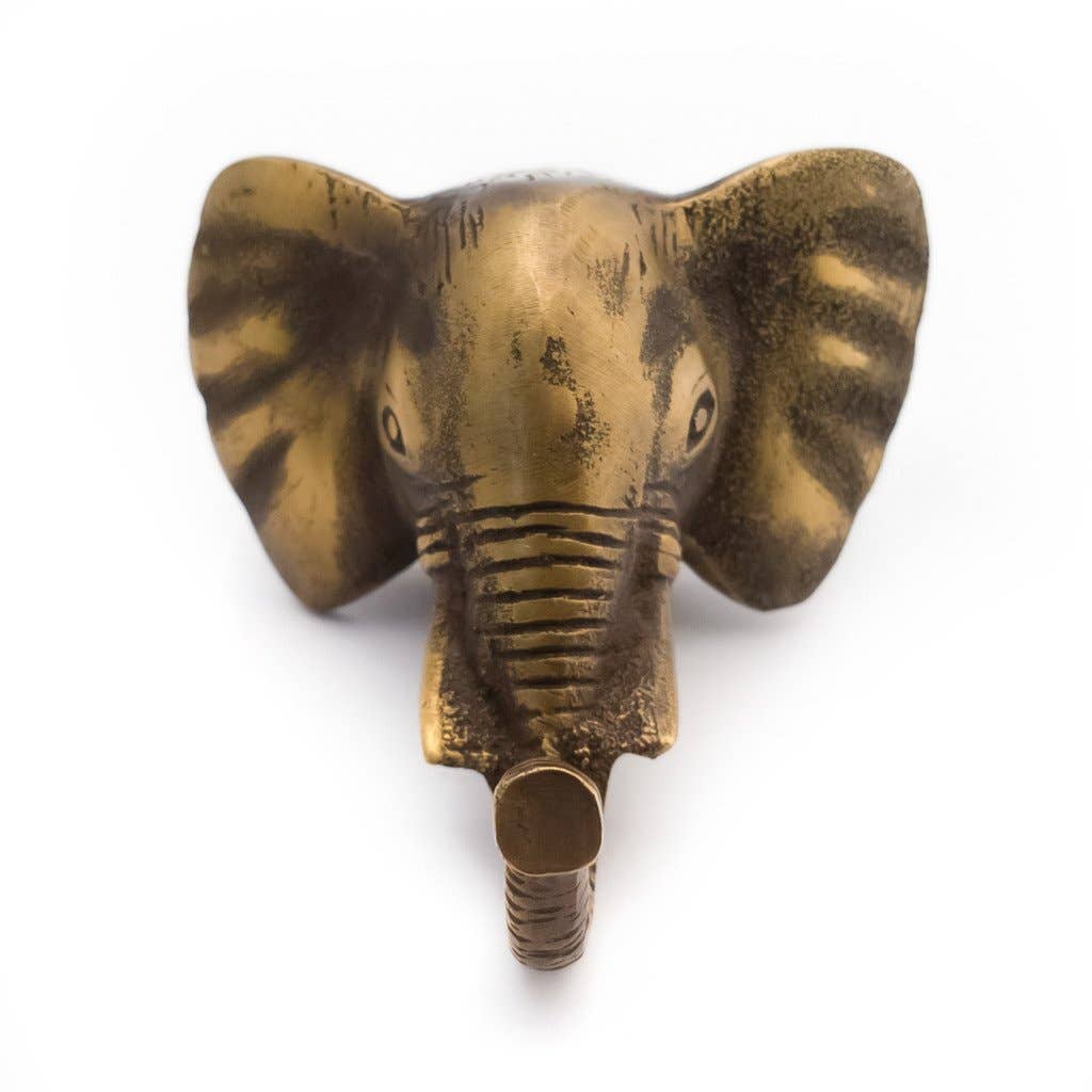 Brass Hook Elephant: Gold