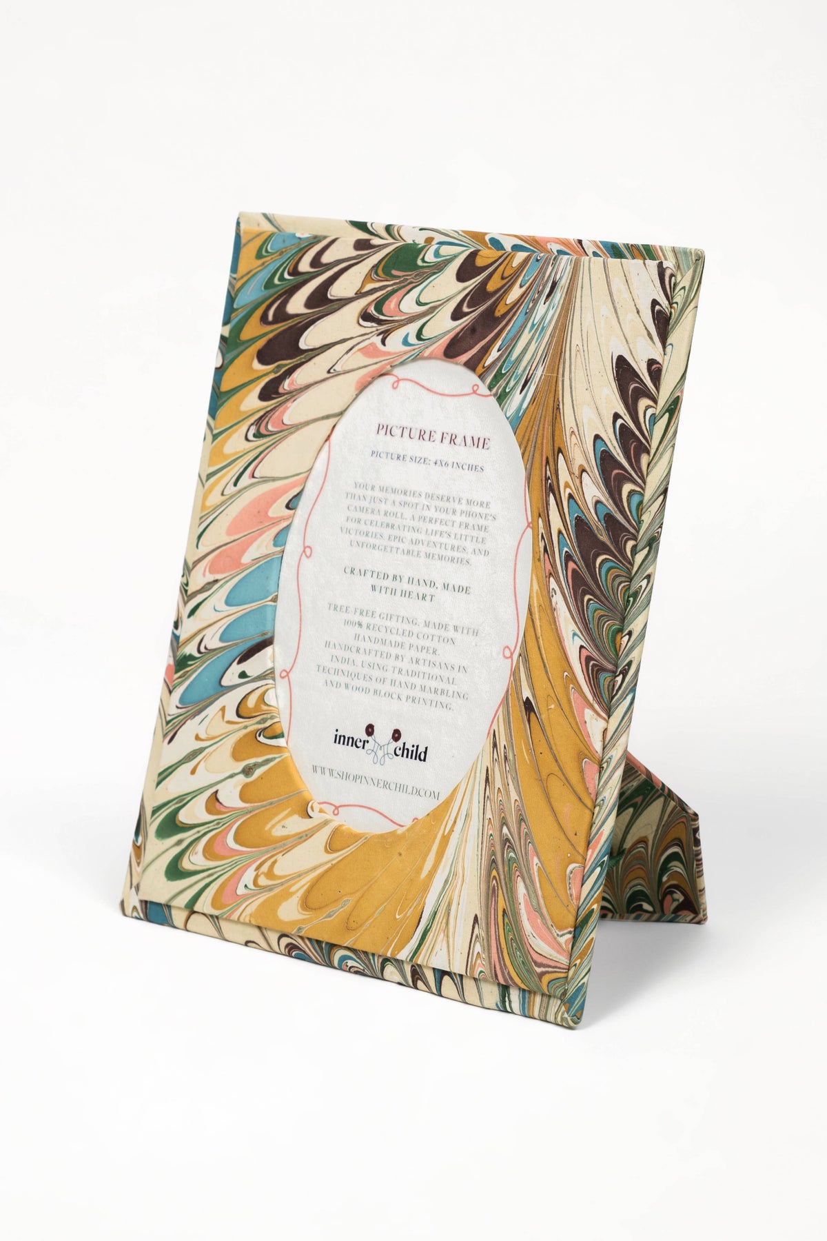 Flatiron Feathers Marbled Picture Frame - 4x6